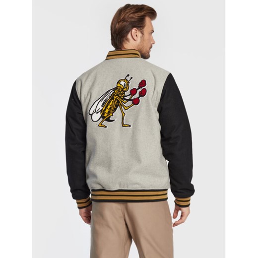 Vans Kurtka bomber Checkerboard Research VN0A7S92 Szary Regular Fit Vans M promocyjna cena MODIVO