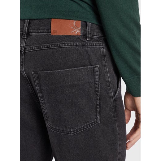 United Colors Of Benetton Jeansy 4YO7UF00B Czarny Cropped Fit United Colors Of Benetton 32 okazja MODIVO