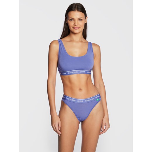 Calvin Klein Underwear Biustonosz top 000QF6502E Niebieski Calvin Klein Underwear M MODIVO wyprzedaż