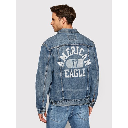 American Eagle Kurtka jeansowa 010-0106-1433 Niebieski Regular Fit American Eagle XS okazyjna cena MODIVO