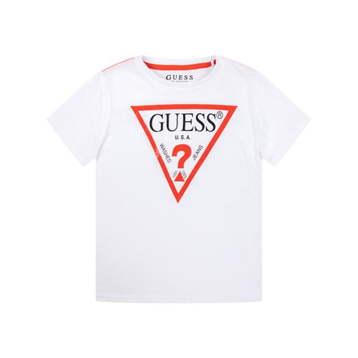 Guess T-Shirt L73I55 K5M20 Biały Regular Fit Guess 8Y promocyjna cena MODIVO