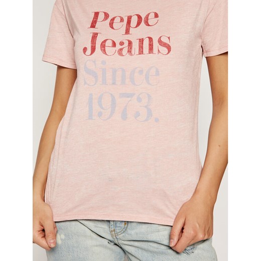 Pepe Jeans T-Shirt Miracle PL504275 Różowy Regular Fit Pepe Jeans XS okazja MODIVO