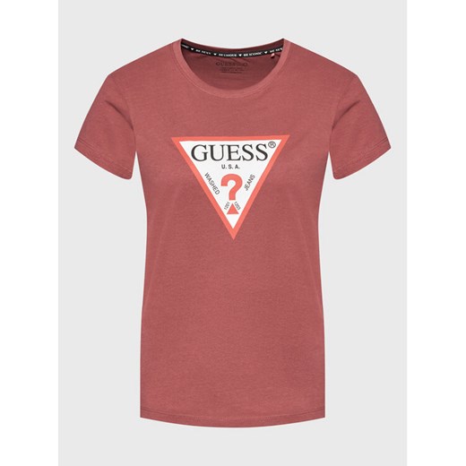Guess T-Shirt Original W1YI1B I3Z11 Różowy Regular Fit Guess L wyprzedaż MODIVO
