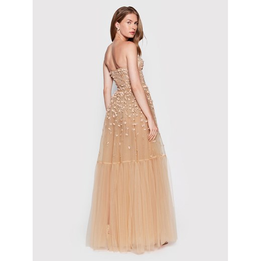 Elisabetta Franchi Sukienka wieczorowa AB-097-22E2-V1190 Beżowy Regular Fit Elisabetta Franchi 42 wyprzedaż MODIVO