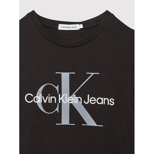 Calvin Klein Jeans T-Shirt Unisex Monogram Logo IU0IU00267 Czarny Regular Fit 8Y wyprzedaż MODIVO