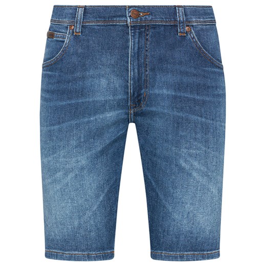 Wrangler Szorty jeansowe Texas W11CQ148R Niebieski Slim Fit Wrangler 34 MODIVO promocja