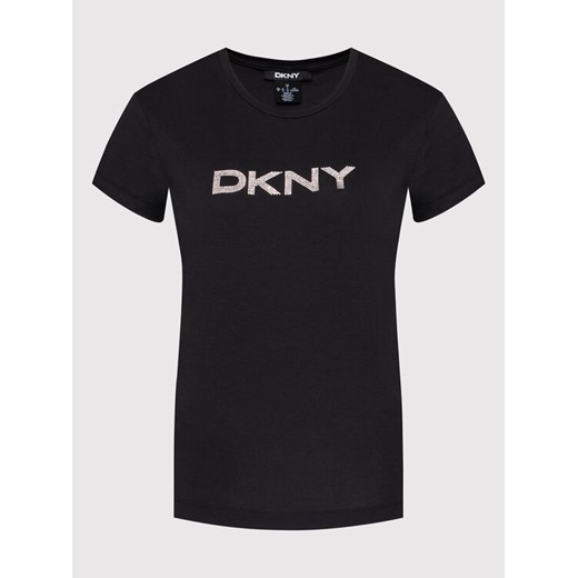 DKNY T-Shirt P1MRHDNA Czarny Regular Fit XS wyprzedaż MODIVO
