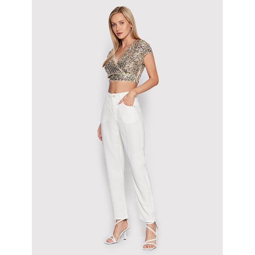 Guess Bluzka Kiki W2GP39 KB340 Złoty Regular Fit Guess XL MODIVO wyprzedaż
