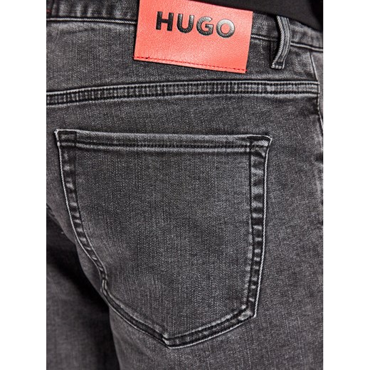 Hugo Szorty jeansowe 50473843 Szary Slim Tapered Fit 36 okazja MODIVO