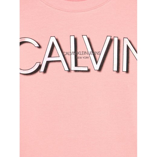 Calvin Klein Jeans Bluza Logo IG0IG01006 Różowy Regular Fit 6Y wyprzedaż MODIVO