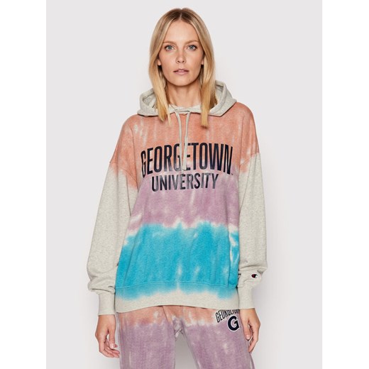 Champion Bluza Tie-Dye University Logo 115223 Kolorowy Oversize Champion XL MODIVO wyprzedaż