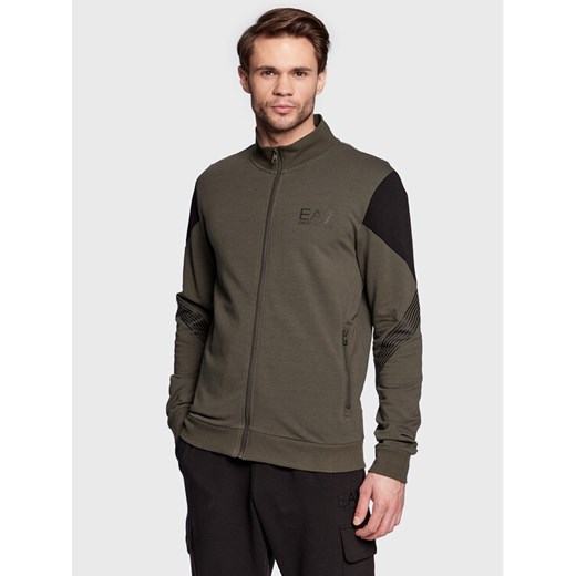 EA7 Emporio Armani Bluza 6LPM01 PJ9FZ Khaki Regular Fit S okazyjna cena MODIVO
