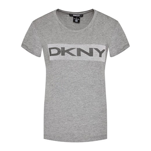 DKNY T-Shirt P02ARCNA Szary Regular Fit XS promocyjna cena MODIVO