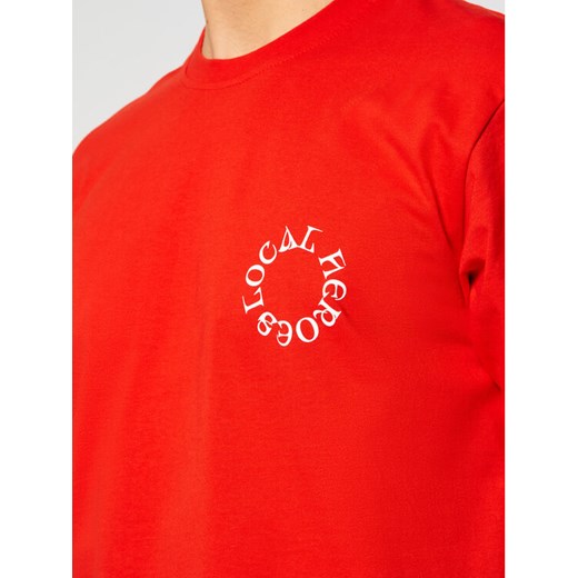 Local Heroes T-Shirt Good Feelings SS21T0072 Czerwony Regular Fit Local Heroes S promocyjna cena MODIVO