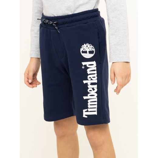Timberland Szorty materiałowe T24P04 Granatowy Regular Fit Timberland 8Y okazyjna cena MODIVO
