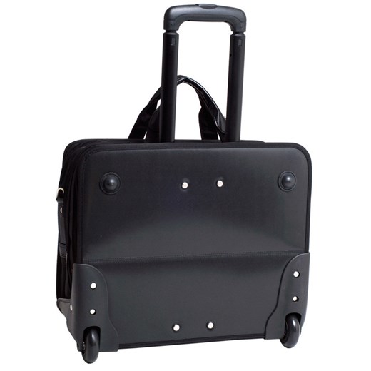 MCKLEIN Clinton 58445 ekskluzywna torba nylonowa na laptopa 17", podróżna z dopinanym wózkiem skorzana-com szary na laptopa