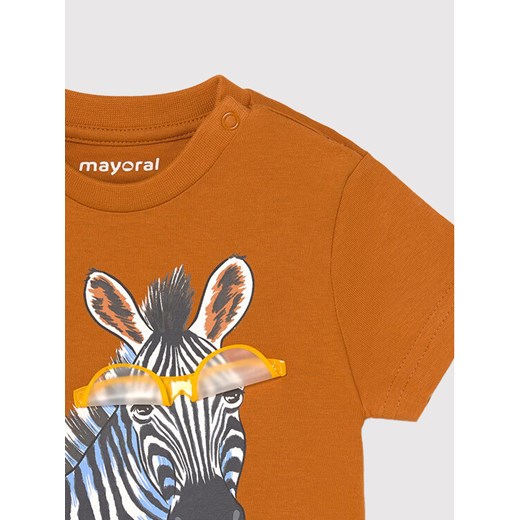 Mayoral T-Shirt 1001 Brązowy Regular Fit Mayoral 9M MODIVO promocyjna cena