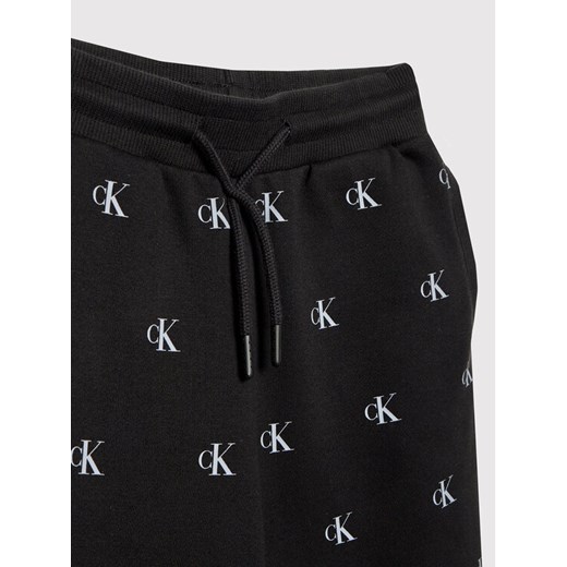 Calvin Klein Jeans Spodnie dresowe Repeated Monogram IB0IB01152 Czarny Regular 16 okazja MODIVO