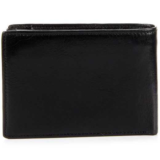 KRENIG Classic 12090 ekskluzywny skórzany portfel męski czarny skorzana-com czarny kieszeń na bilon