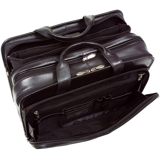 MCKLEIN Walton ekskluzywna torba skórzana biznesowa na laptopa 17" skorzana-com czarny torba