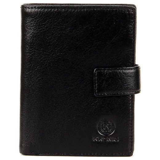 KRENIG Classic 12082 czarny portfel skórzany męski w pudełku skorzana-com czarny kieszeń na bilon