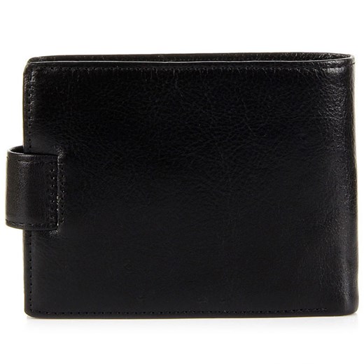 KRENIG Classic 12080 - ekskluzywny czarny skórzany portfel męski w pudełku skorzana-com czarny z zamkiem