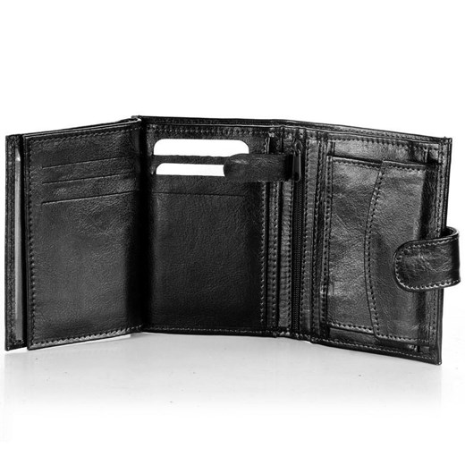 P150 czarny skórzany portfel męski skorzana-com szary miejsce na karty kredytowe