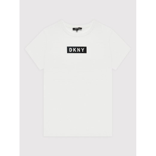 DKNY T-Shirt D35R93 M Biały Regular Fit 6Y okazja MODIVO