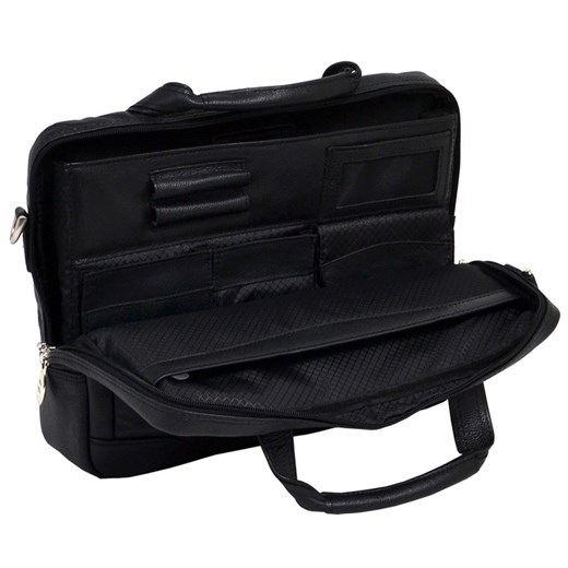MCKLEIN Montclare 15495S czarna ekskluzywna skórzana torba biznesowa na laptopa 13,3" skorzana-com czarny duży