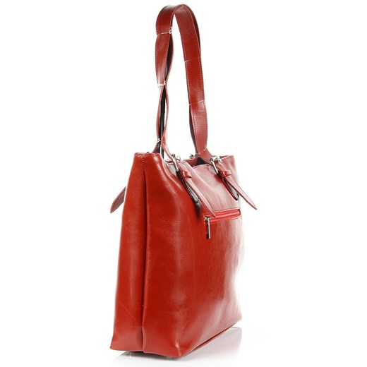 DAN-A T251 czerwona torebka skórzana elegancka skorzana-com czerwony naturalne