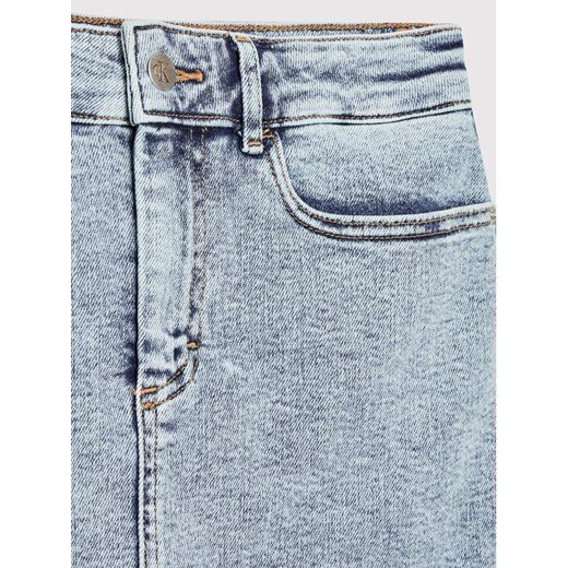 Calvin Klein Jeans Spódnica Salt Pepper Logo Tape IG0IG01428 Niebieski Straight 12Y wyprzedaż MODIVO