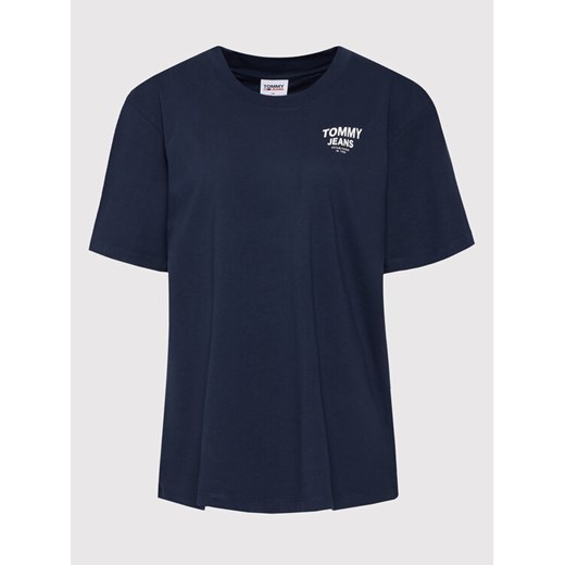 Tommy Jeans Curve T-Shirt Taping DW0DW12992 Granatowy Relaxed Fit XL wyprzedaż MODIVO