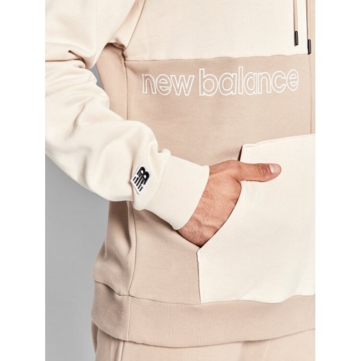 New Balance Bluza MT21551 Beżowy Relaxed Fit New Balance XXL MODIVO wyprzedaż
