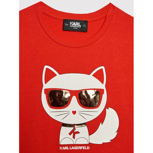 KARL LAGERFELD Sukienka codzienna Z12201 D Czerwony Regular Fit Karl Lagerfeld 16Y wyprzedaż MODIVO