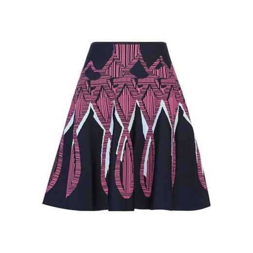 Jacquard-knit skirt  net-a-porter fioletowy spódnica