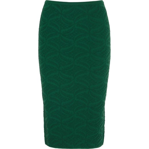 Jacquard-knit pencil skirt net-a-porter zielony spódnica