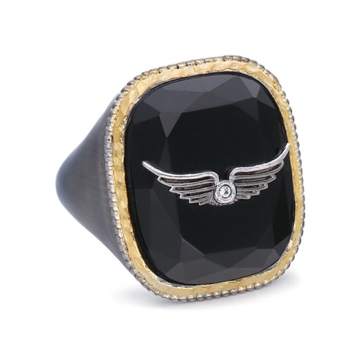 Zadig&Voltaire Pierścionek Rock Signet Ring OWJW00545 Czarny Zadig&voltaire 3 MODIVO