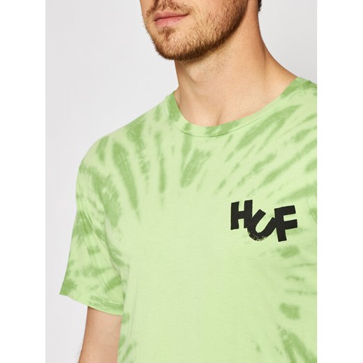 HUF T-Shirt HAZE Brush Tie Dye TS01383 Zielony Regular Fit Huf XL MODIVO wyprzedaż