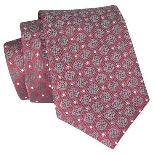 Krawat Angelo di Monti - Bordowy w Grochy KRADM1986 ze sklepu JegoSzafa.pl w kategorii Krawaty - zdjęcie 150574638