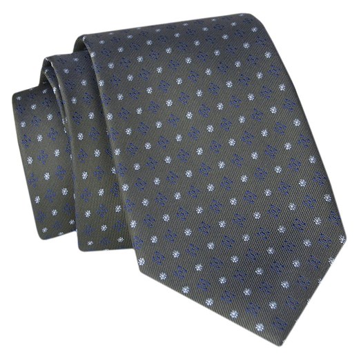 Krawat Angelo di Monti - Grafit w Grochy KRADM1967 ze sklepu JegoSzafa.pl w kategorii Krawaty - zdjęcie 150574656