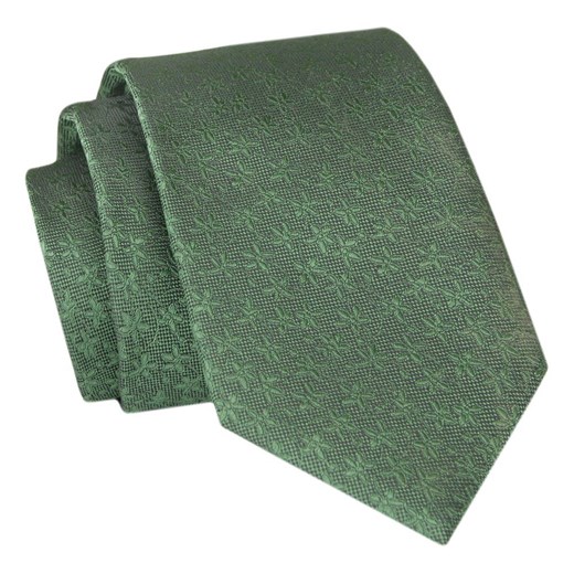 Krawat Angelo di Monti - Zielony, Faktura w Liście KRADM1966 Angelo Di Monti JegoSzafa.pl