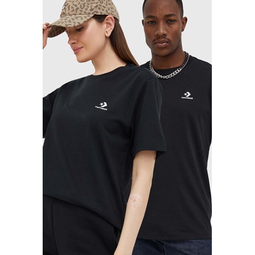 Converse t-shirt bawełniany kolor czarny ze sklepu ANSWEAR.com w kategorii T-shirty męskie - zdjęcie 150576837