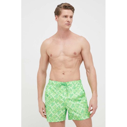 Tommy Hilfiger szorty kąpielowe kolor zielony ze sklepu ANSWEAR.com w kategorii Kąpielówki - zdjęcie 150576986