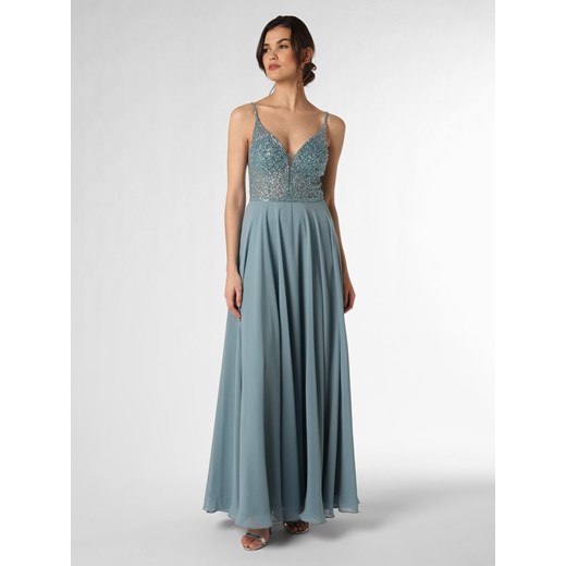 Swing Damska sukienka wieczorowa Kobiety Sztuczne włókno cyjan jednolity ze sklepu vangraaf w kategorii Sukienki - zdjęcie 150583678