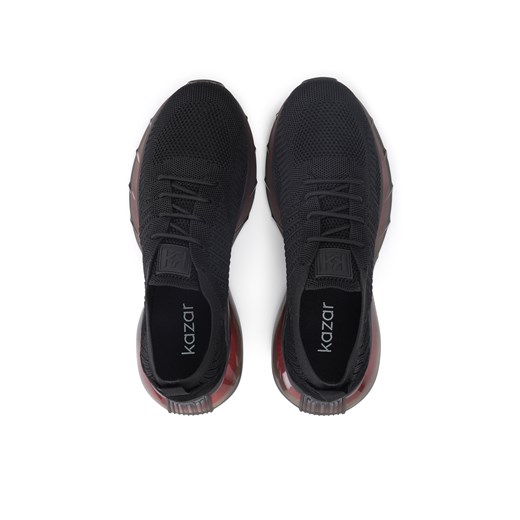 Czarne sneakersy męskie z czerwoną podeszwą Kazar 41 Kazar