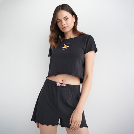 Sinsay - Piżama Gudetama - Czarny Sinsay XS promocyjna cena Sinsay