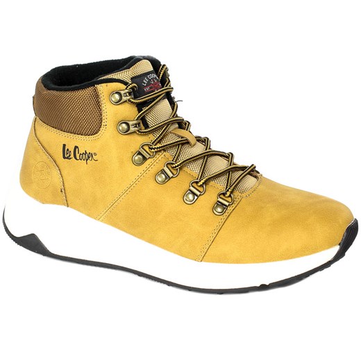 Buty zimowe męskie Lee Cooper żółte sportowe sznurowane