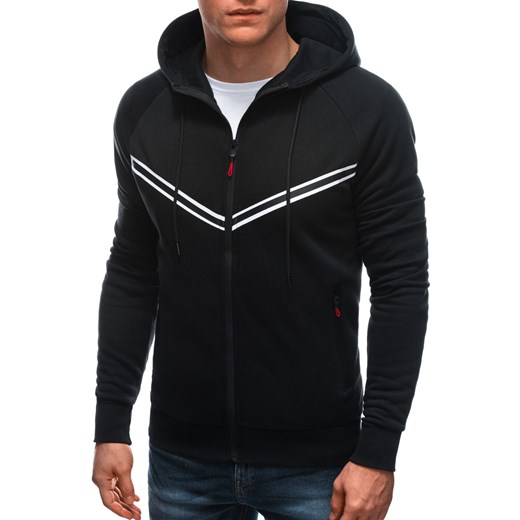 Bluza męska z kapturem 1551B - czarna Edoti.com M Edoti