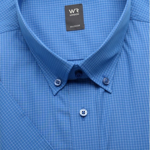 Koszula WR London (wzrost 176/182) z krótkim rękawem willsoor-sklep-internetowy niebieski kratka