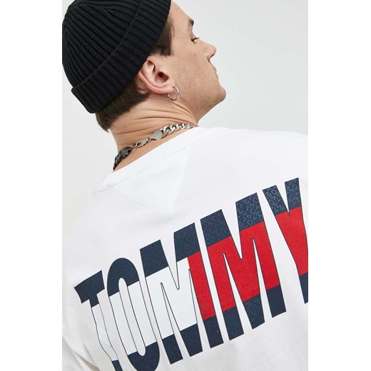 Tommy Jeans t-shirt bawełniany kolor biały z nadrukiem Tommy Jeans S ANSWEAR.com